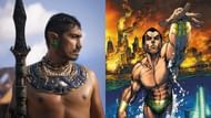 Namor in MCU (Black Panther: Wakanda Forever) vs Namor in Marvel Comics (Image: Submariner Vol. 2 #1)